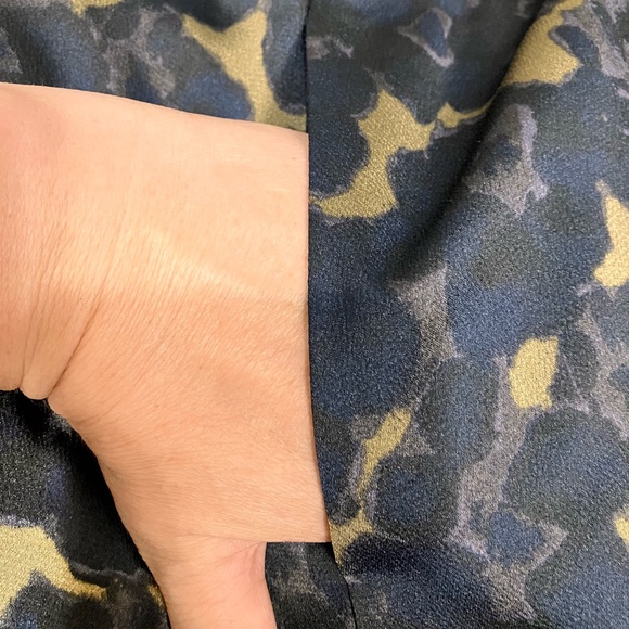 Blue / Beige A Line Skirt Size 12 - Picture 3 of 6